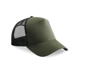 Beechfield BF640 - Half Mesh Trucker Olive / Black