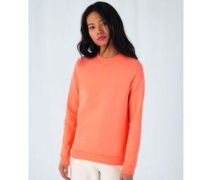 B&C BCW02W - Round neck sweatshirt Red