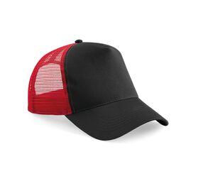 Beechfield BF640 - Half Mesh Trucker Black / Classic Red