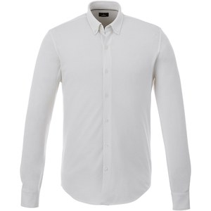 Elevate Life 38176 - Bigelow long sleeve men's pique shirt White