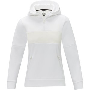 Elevate Life 39473 - Sayan women's half zip anorak hooded sweater White