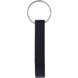 PF Concept 104571 - Tao RCS recycled aluminium bottle and can opener with keychain  Solid Black