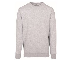 BUILD YOUR BRAND BY075 - Sweat homme col rond Grey