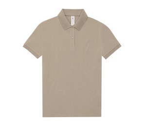 B&C BCW461 - Short-sleeved high density fine piqué polo shirt Mastic