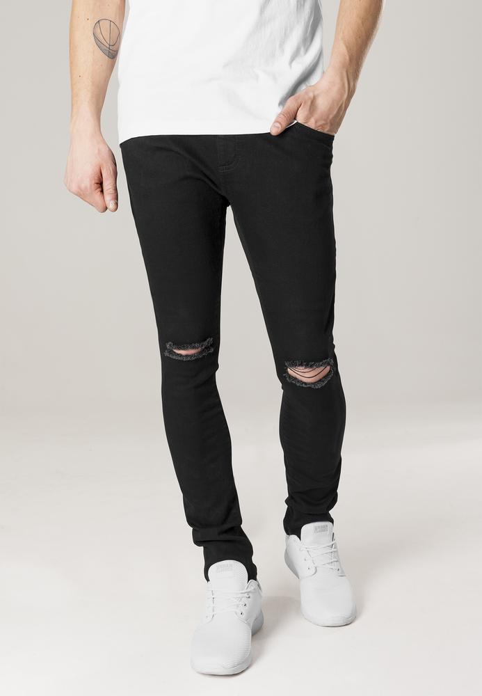 cut out knee jeans